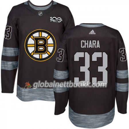 Boston Bruins Hockeydrakt Zdeno Chara 33 1917-2017 100th Anniversary Svart Adidas Authentic - Herre